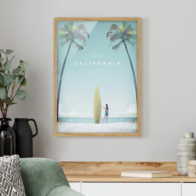 Tableaux encadrés plage & mer Poster de voyage - Californie