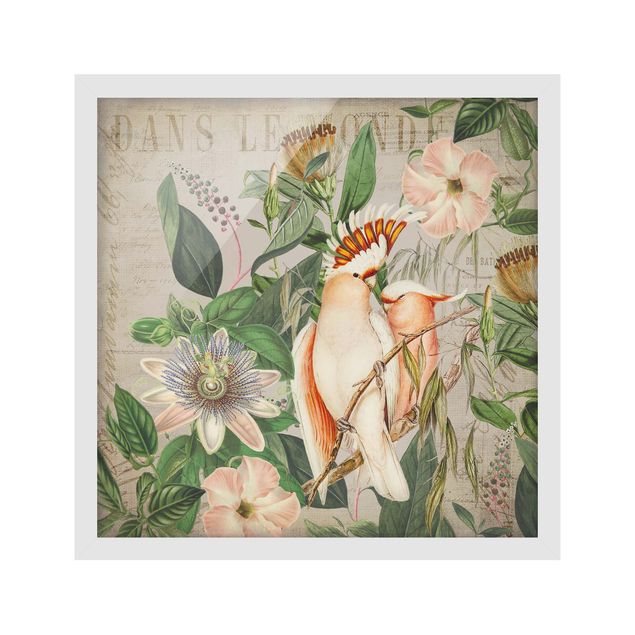 Tableau style vintage Colonial Style Collage - Galah