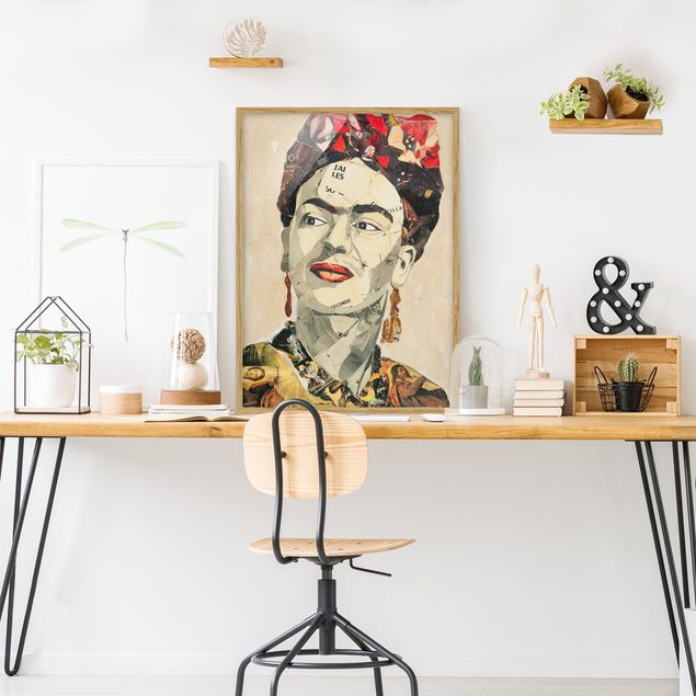 Tableau portrait Frida Kahlo - Collage No.2
