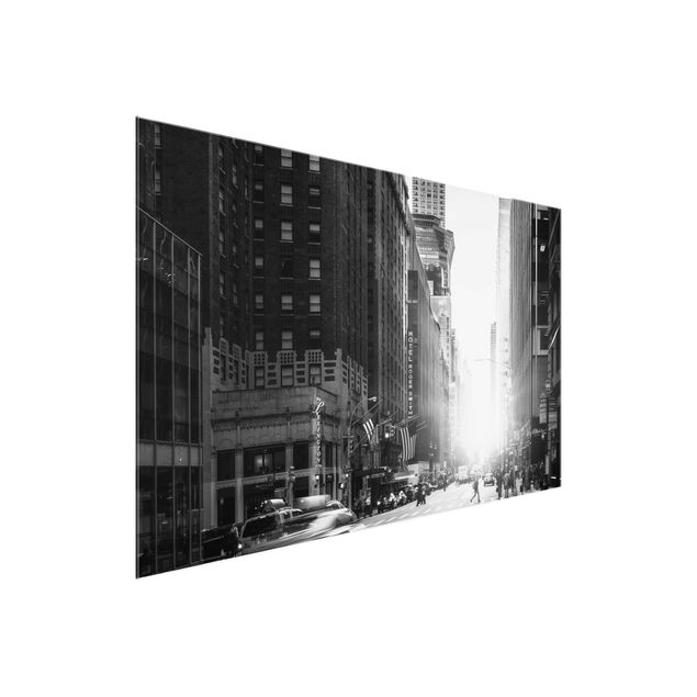 Tableaux en verre architecture & skyline New York animée