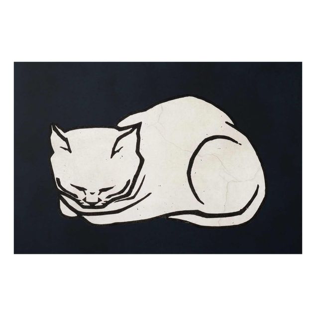 Tableaux animaux Illustration d'un chat endormi