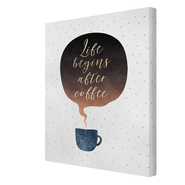 Tableaux de Elisabeth Fredriksson Life Begins After Coffee à pois
