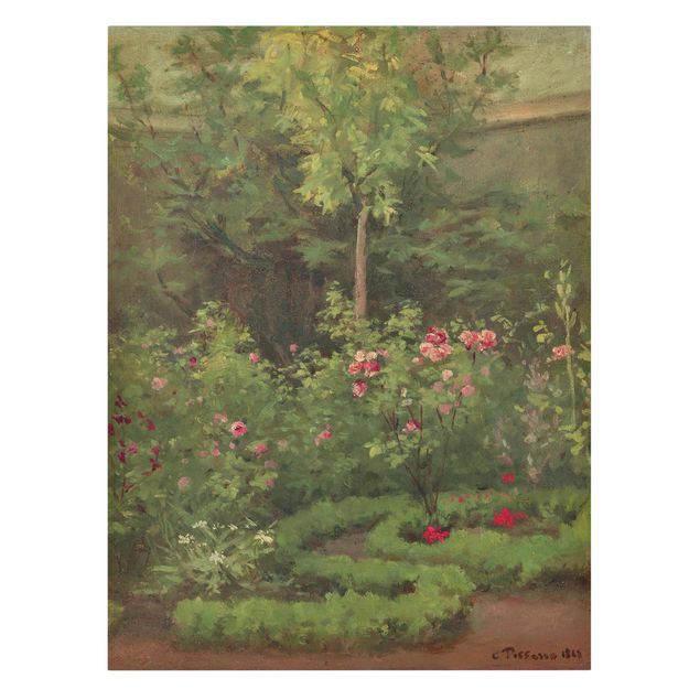 Tableau arbre Camille Pissarro - Un jardin de roses