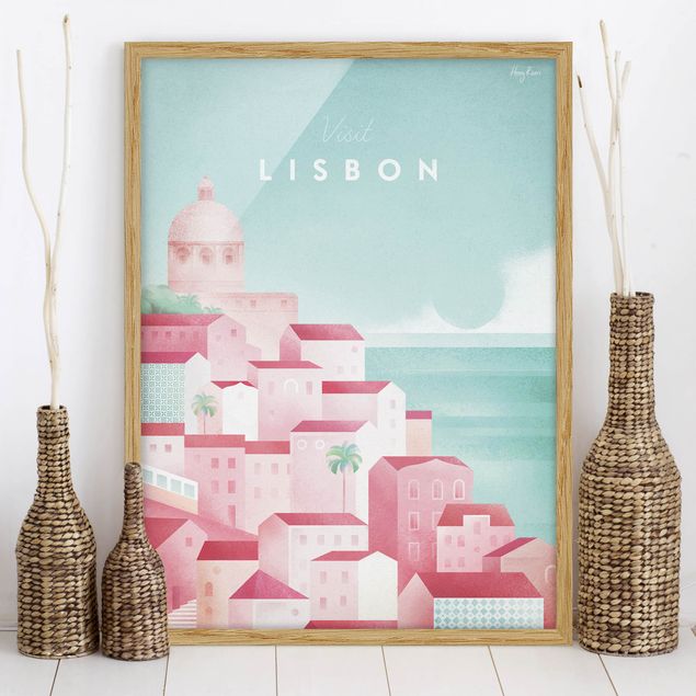 Tableaux encadrés plage & mer Poster de voyage - Lisbonne