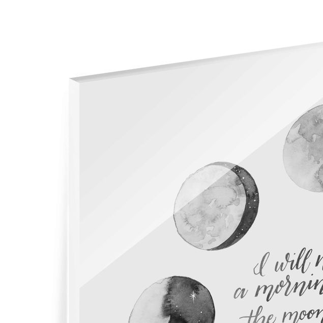 Tableaux en verre magnétique Ode à la lune - Amour