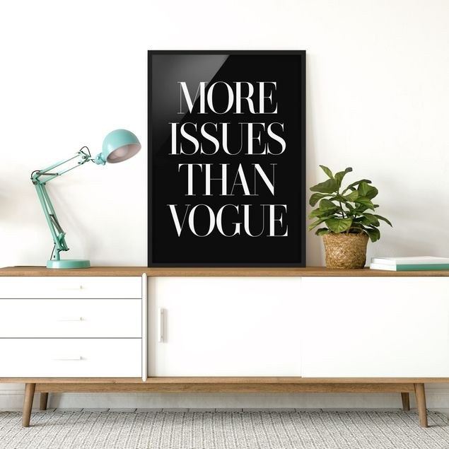 Tableaux encadrés noir et blanc More Issues Than Vogue