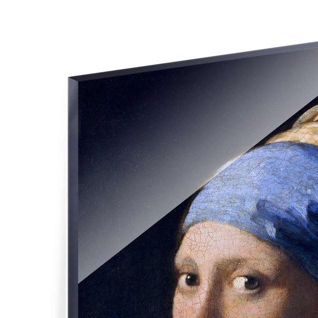 Tableau bleu Jan Vermeer Van Delft - Fille avec une boucle d'oreille en perle