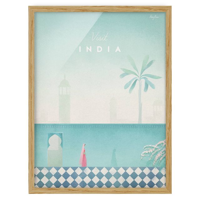 Tableau de ville Poster de voyage - Inde