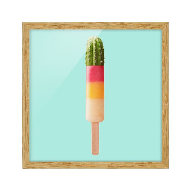 Affiches encadrées reproductions Popsicle avec cactus
