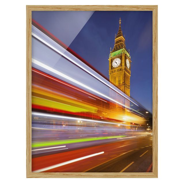 Tableau ville du monde Circulation à Londres devant le Big Ben la nuit