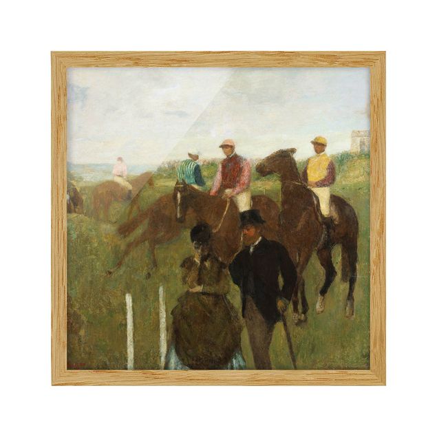 Tableaux moderne Edgar Degas - Jockeys sur la piste de course
