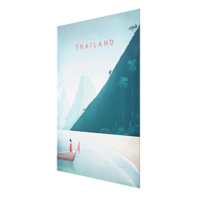 Tableau verre montagne Poster de voyage - Thaïlande