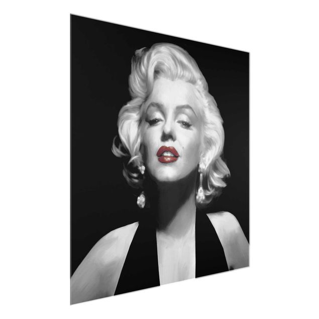 Tableaux vintage Marilyn aux lèvres rouges
