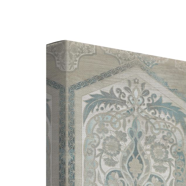 Impression sur toile - Wood Panel Persian Vintage Set I