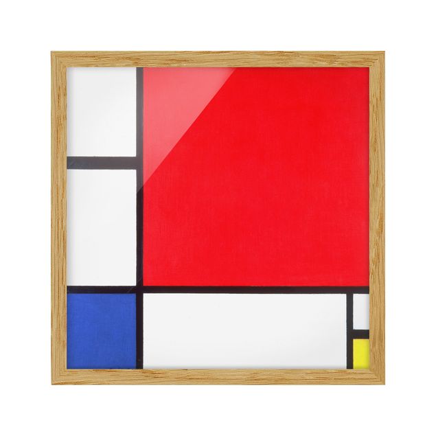 Tableaux moderne Piet Mondrian - Composition avec rouge, bleu et jaune