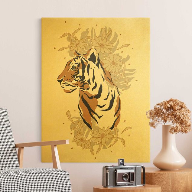 Tableau animaux Animaux de safari - Portrait Tigre