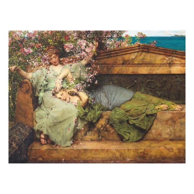Tableaux en verre fleurs Sir Lawrence Alma-Tadema - Le Jardin des Roses
