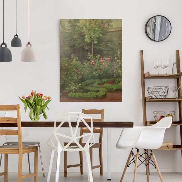 Tableau paysages Camille Pissarro - Un jardin de roses