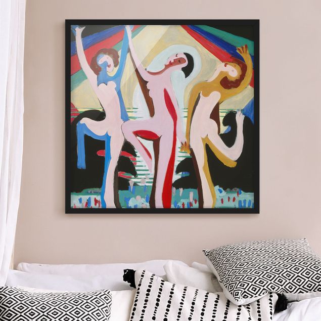 Poster encadré - Ernst Ludwig Kirchner - colour Dance