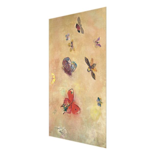 Cadre animaux Odilon Redon - Papillons colorés