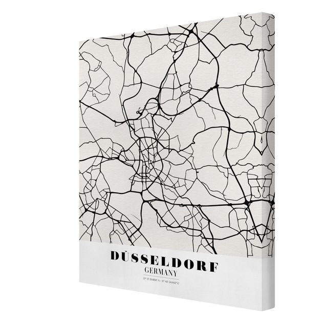 Tableaux Plan de ville de Dusseldorf - Classique
