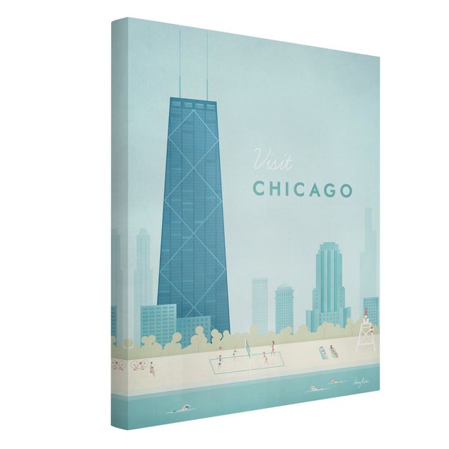 Tableaux reproduction Poster de voyage - Chicago