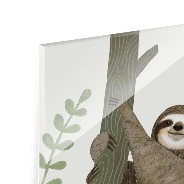 Tableau en verre - Sloth Sayings - Back