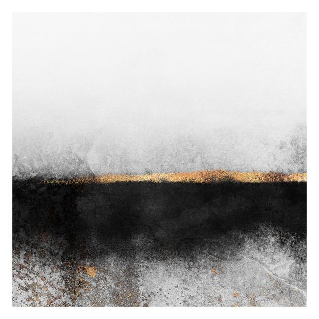 Tableaux de Elisabeth Fredriksson Horizon doré abstrait noir et blanc