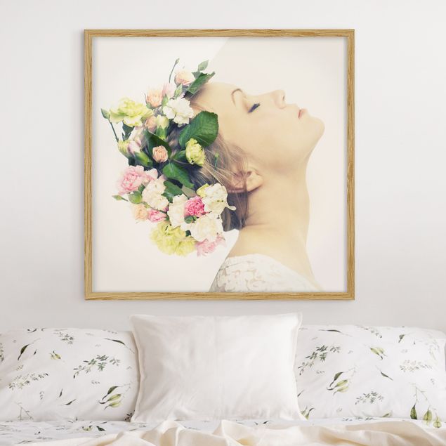 Affiches encadrées fleurs Princesse Blanche Neige