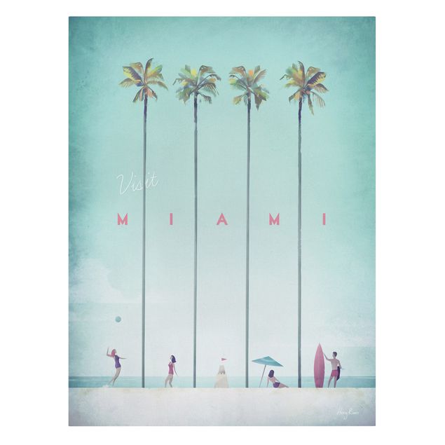 Tableaux plage Poster de voyage - Miami