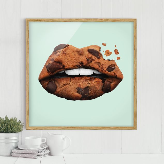 Déco mur cuisine Lèvres avec Biscuit