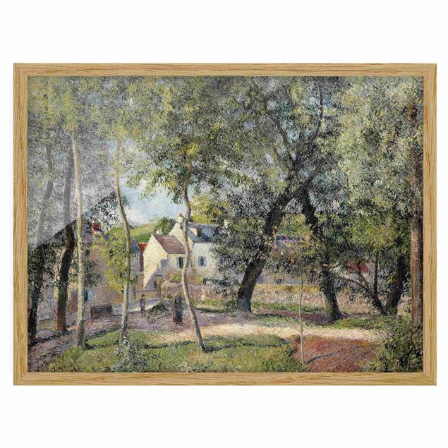 Tableaux pointillisme Camille Pissarro - Paysage à Osny près de l'abreuvoir