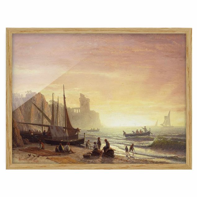 Tableau mer Albert Bierstadt - La flotte de pêche