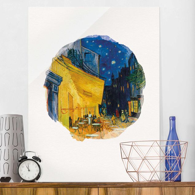 Tableaux reproduction Aquarelles - Vincent Van Gogh - Terrasse de café à Arles