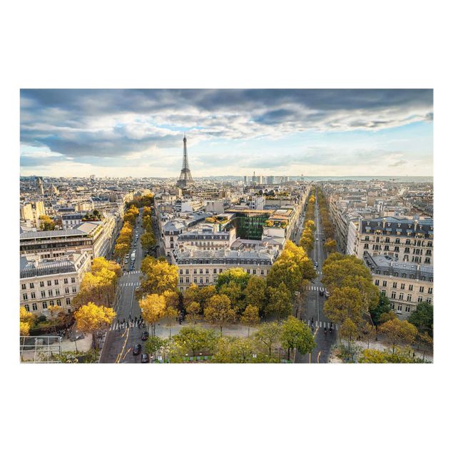 Tableaux en verre architecture & skyline Belle journée à Paris
