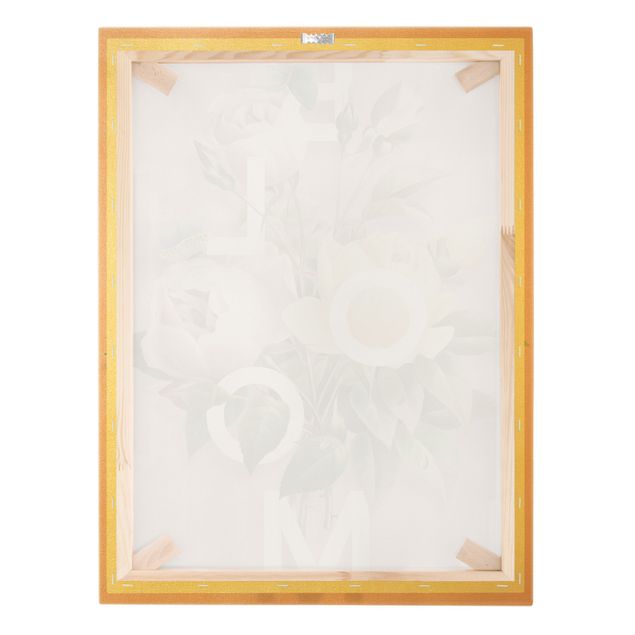 Tableau sur toile or - Florale Typography - Bloom