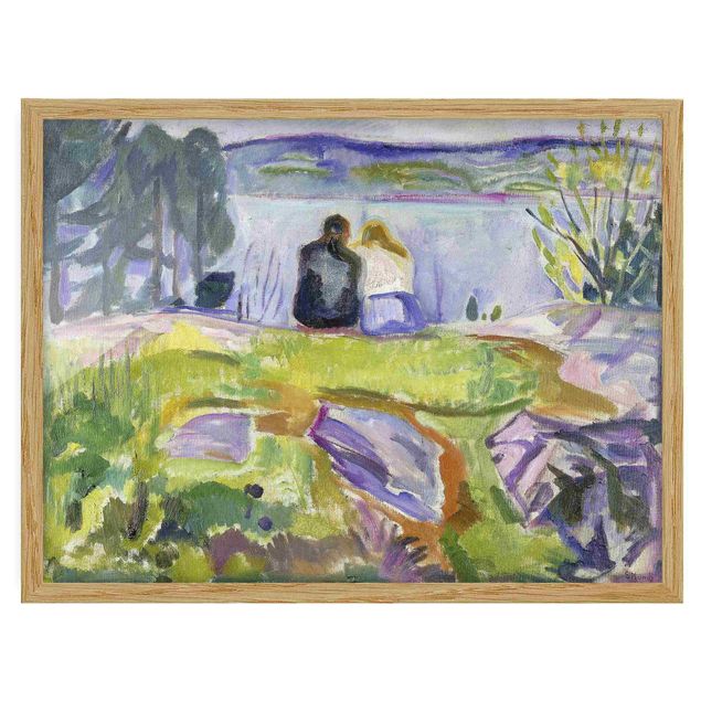 Courant artistique Postimpressionnisme Edvard Munch - Printemps (Couple d'amoureux sur le rivage)