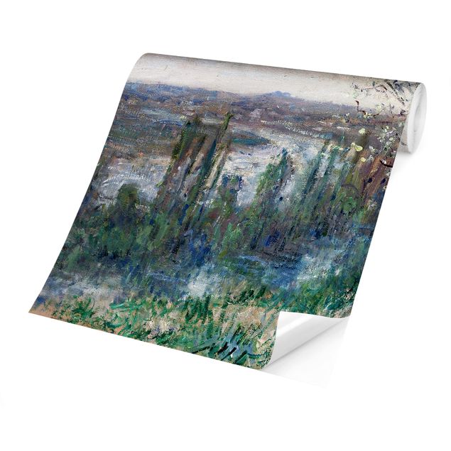 Papier peint panoramique forêt Claude Monet - Le printemps à Vétheuil
