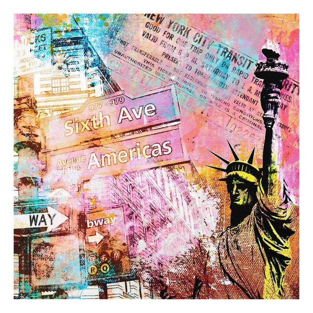 Tableau de ville Collage de la Sixième Avenue de New York