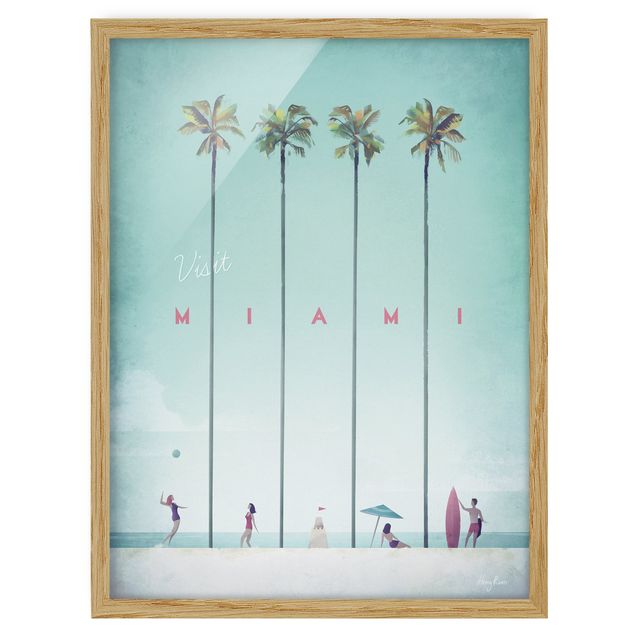 Tableau bord de mer Poster de voyage - Miami