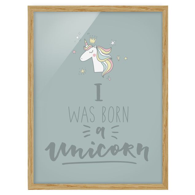 Tableaux moderne I Was Born A Unicorn - Licorne