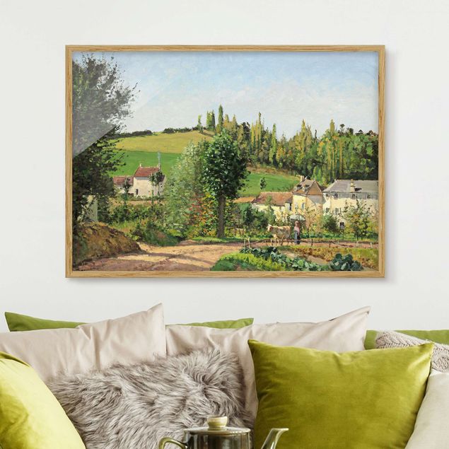 Déco mur cuisine Camille Pissarro - Hameau dans les collines surélevées de Pontoise