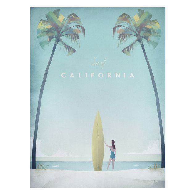Toile de mer Poster de voyage - Californie