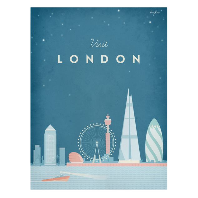 Tableau ville Poster de voyage - Londres