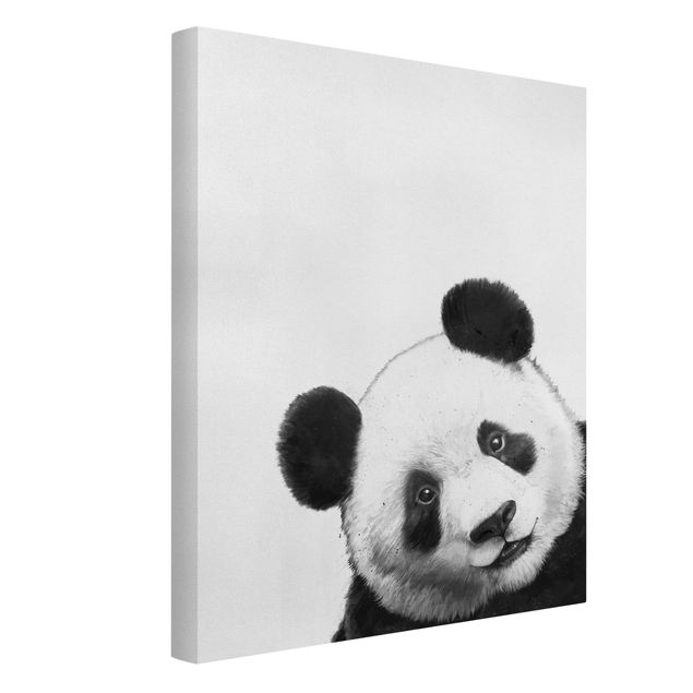 Tableau pandas Illustration Panda Dessin Noir Et Blanc