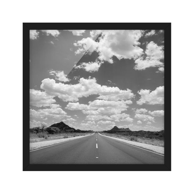 Affiches encadrées noir et blanc Route 66 II