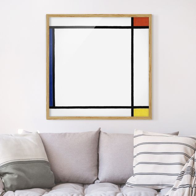 Toile impressionniste Piet Mondrian - Composition III avec rouge, jaune et bleu