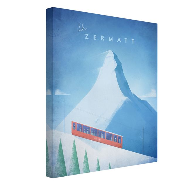 Toile montagne Poster de voyage - Zermatt