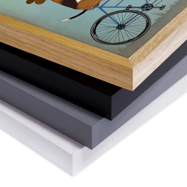 Tableau marron moderne Cyclisme - Bassets Tandem