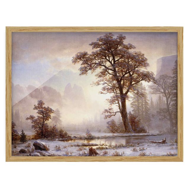 Tableau arbres Albert Bierstadt - Vallée du Yosemite, chute de neige